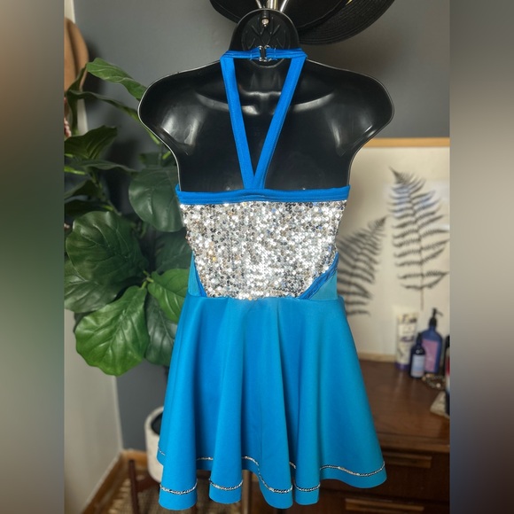Weissman Jump To The Rhythm Blue Sequin Leotard XLC - Picture 4 of 7